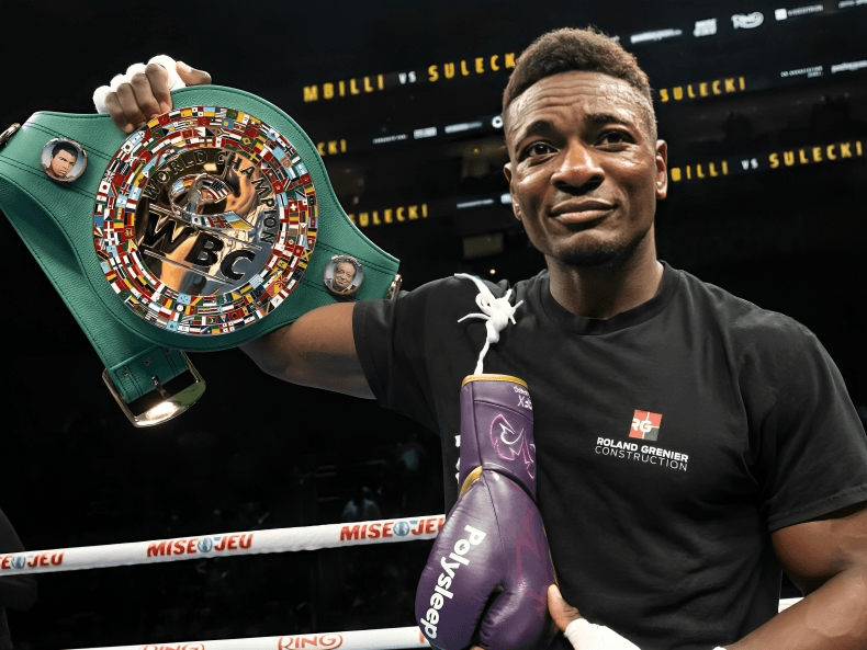 Mbilli masterful to ice Sulecki in R1, win interim WBC title